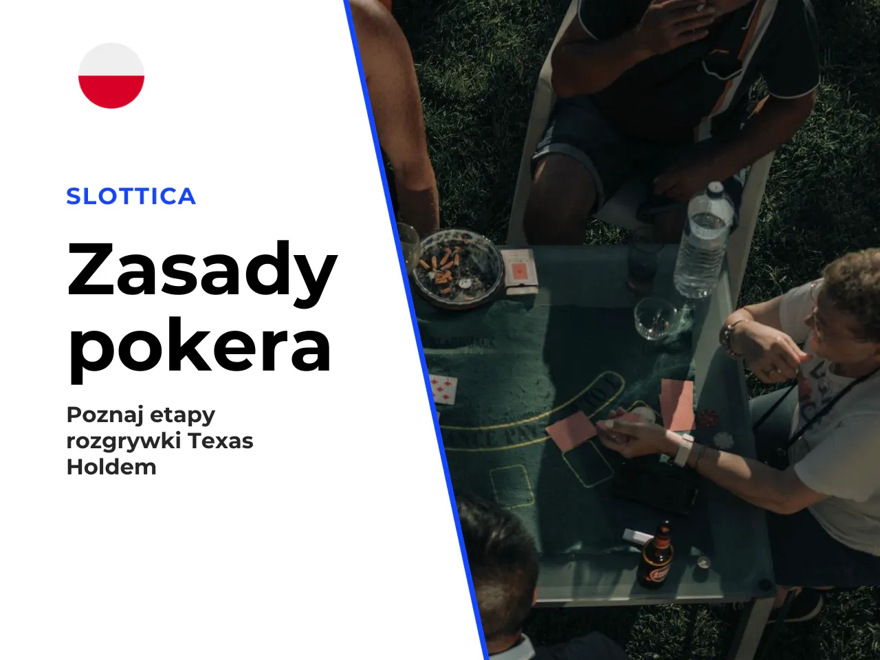 Jak wygląda przebieg rozdania w pokerze. Każde rozdanie w Texas Hold'em składa się z czterech etapów odsłaniania kart. Po każdym z nich następuje runda licytacji: **1. Pre-flop (przed wyłożeniem kart 