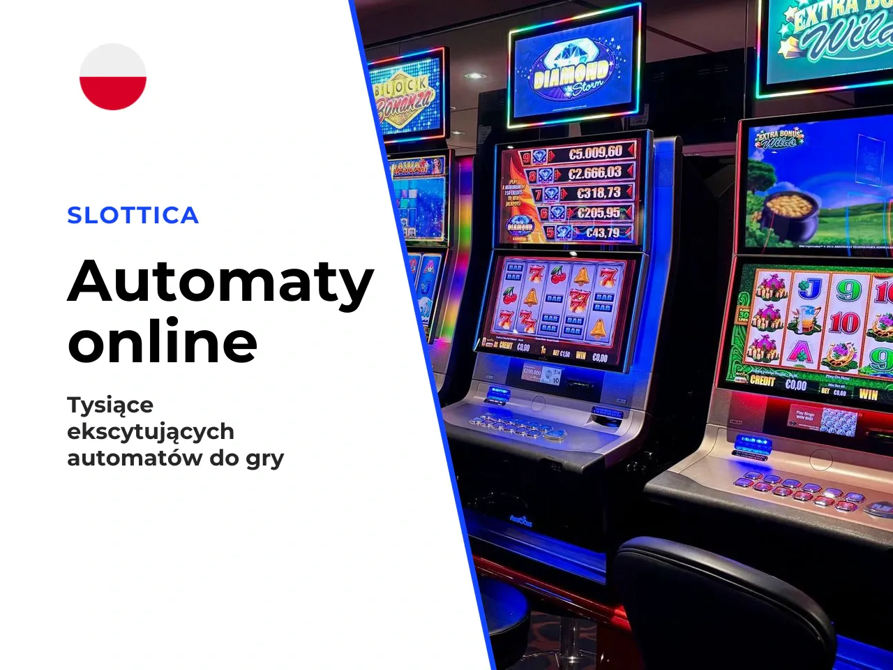Automaty, sloty i darmowe opcje gry. Kasyno Slottica deklaruje dostęp do ponad 4 500 tytułów od kilkudziesięciu deweloperów. Katalog jest podzielony na kategorie: Nowe gry, Popularne, Gry stołowe, Na 